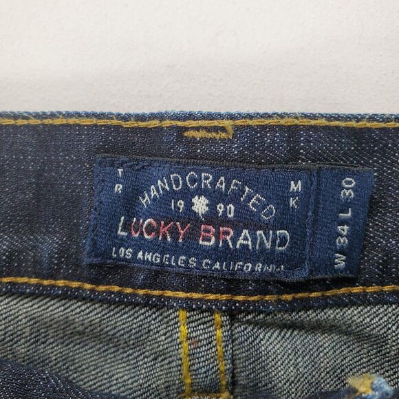34x30 (actual 36x30) Lucky Brand 361 Vintage Straight Dark Wash Jeans Men's - Picture 4 of 12